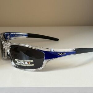 XLoop Polarized Sunglasses with Blue and Black Accents